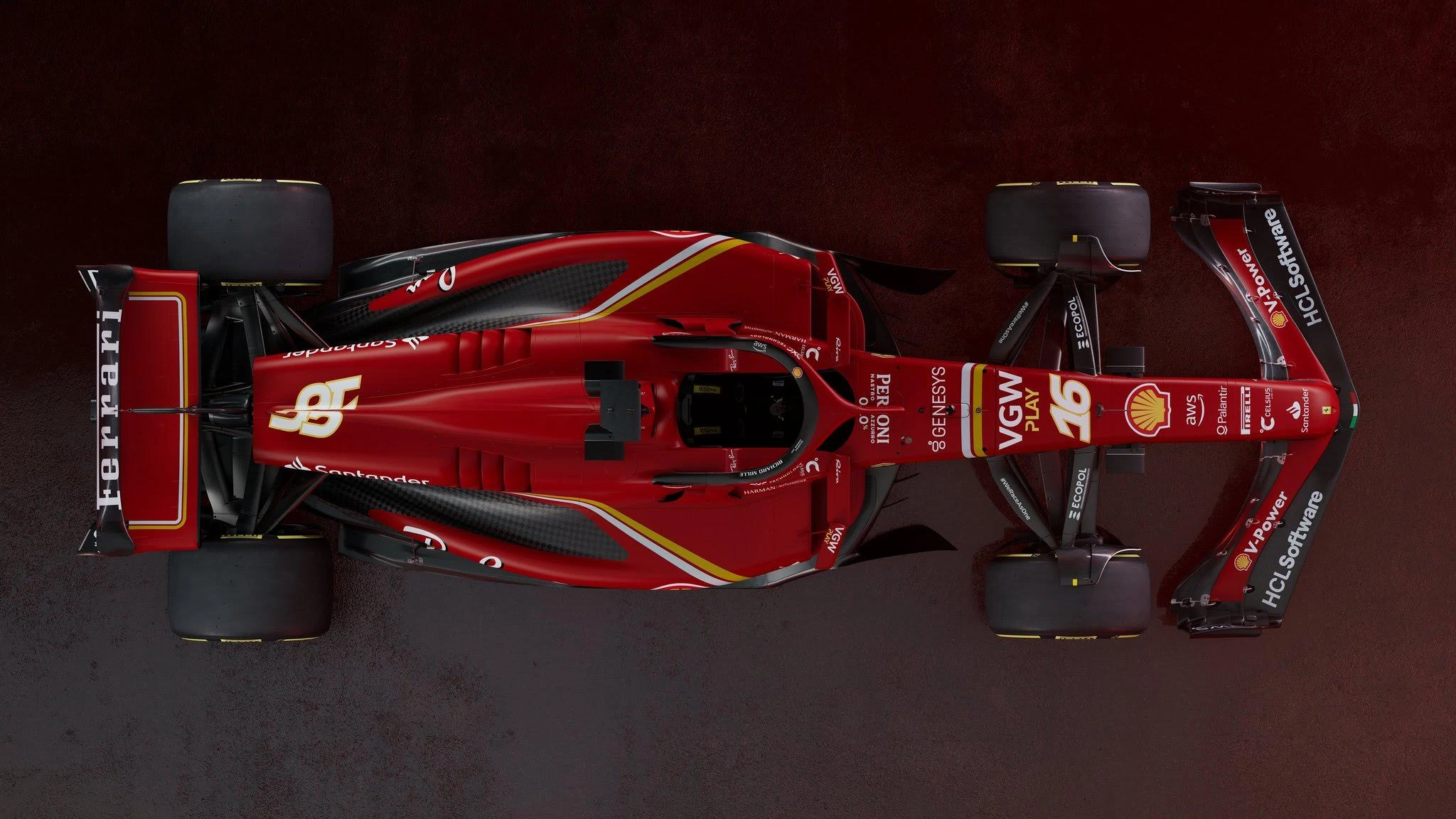 Top view of the new Ferrari SF-24