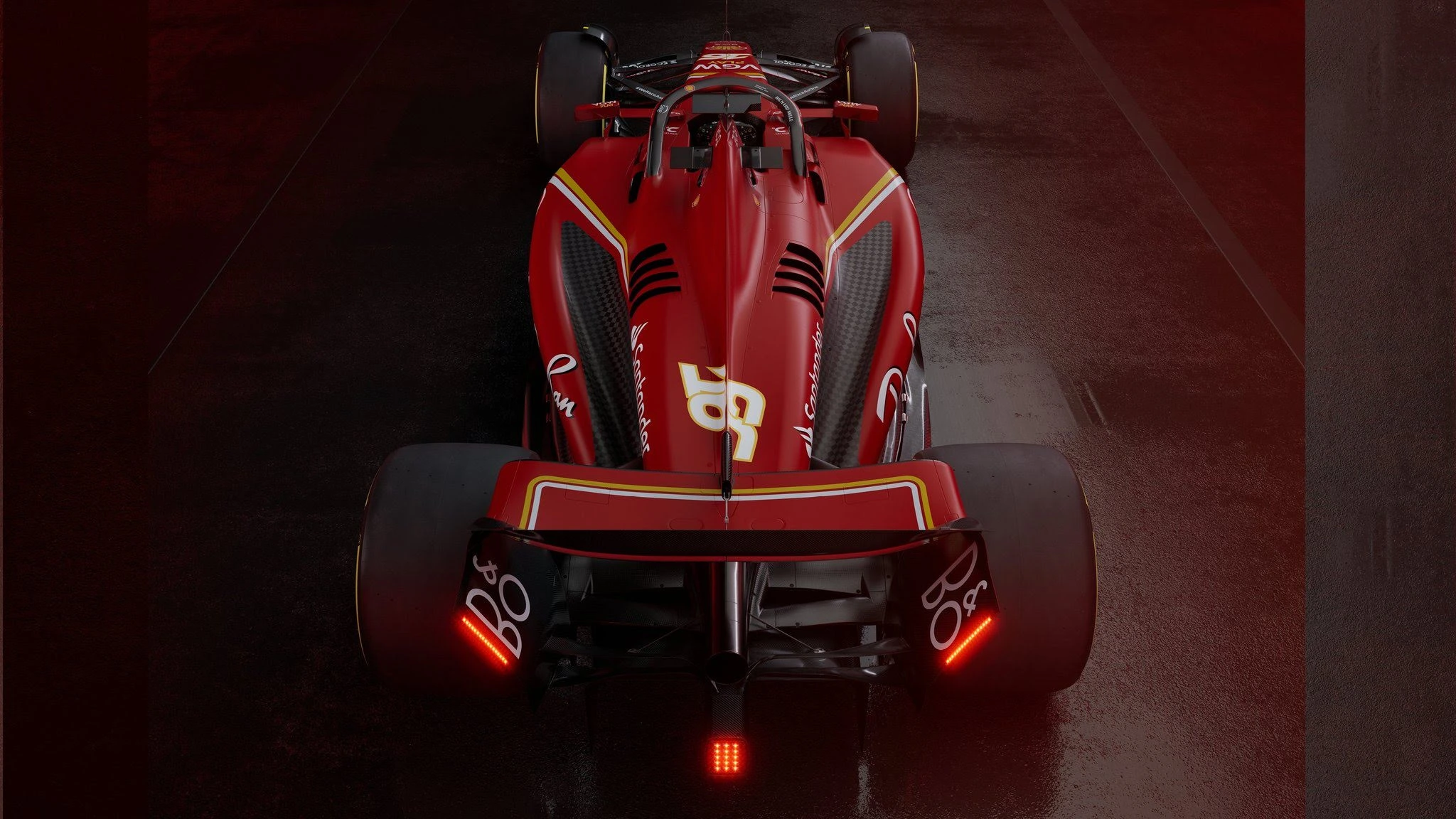 Rear end of the new Ferrari SF-24