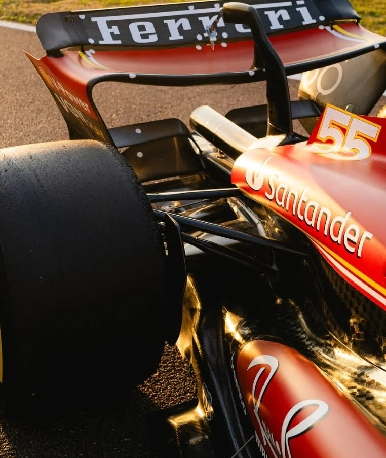 Pull-rod rear suspension of the Ferrari SF-24